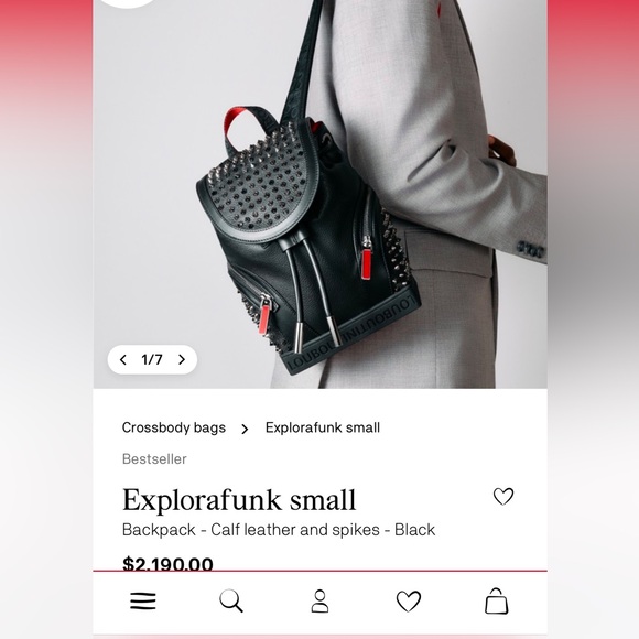 NWT Christian Louboutin Explorafunk Small backpack - Picture 14 of 15